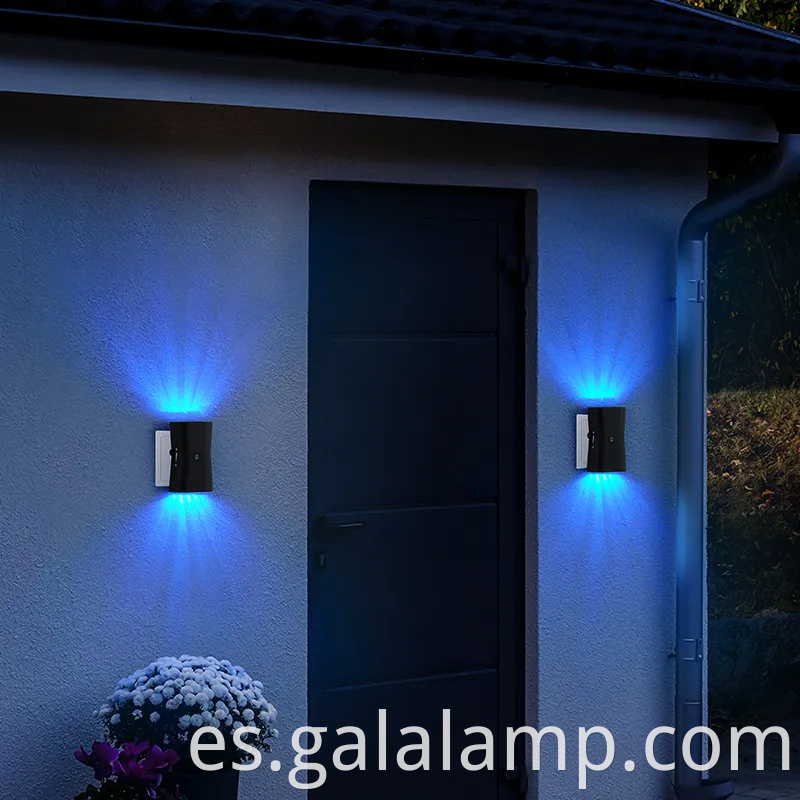 Lámpara de pared de doble cabeza de LED inteligente con función de modo de suspensión